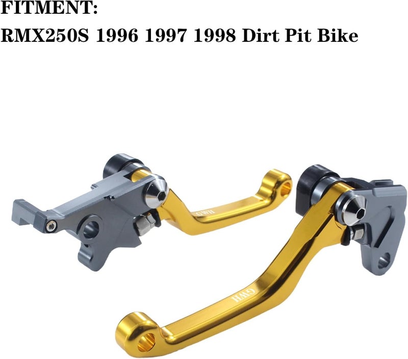 Adsspro Motorcycle Brake Clutch Lever Handle CNC Aluminum for RMX250S 1996 1997 1998 Dirt Pit Bike（Gold - Image 2